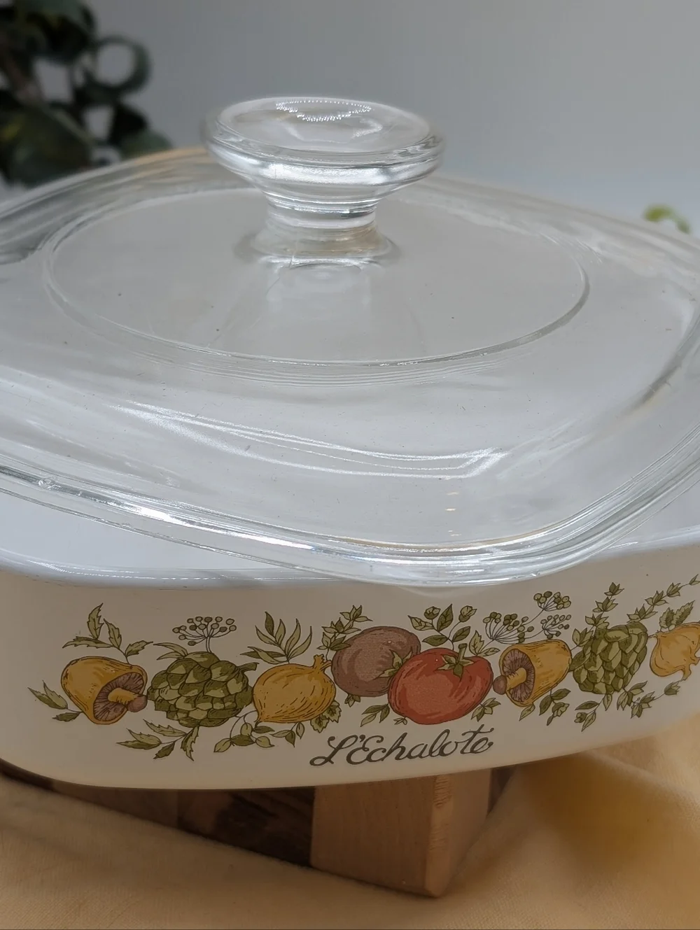 Vintage CorningWare‎ L’Echalote Casserole Dish w Lid Spice of Life A-1-B 1 Qt